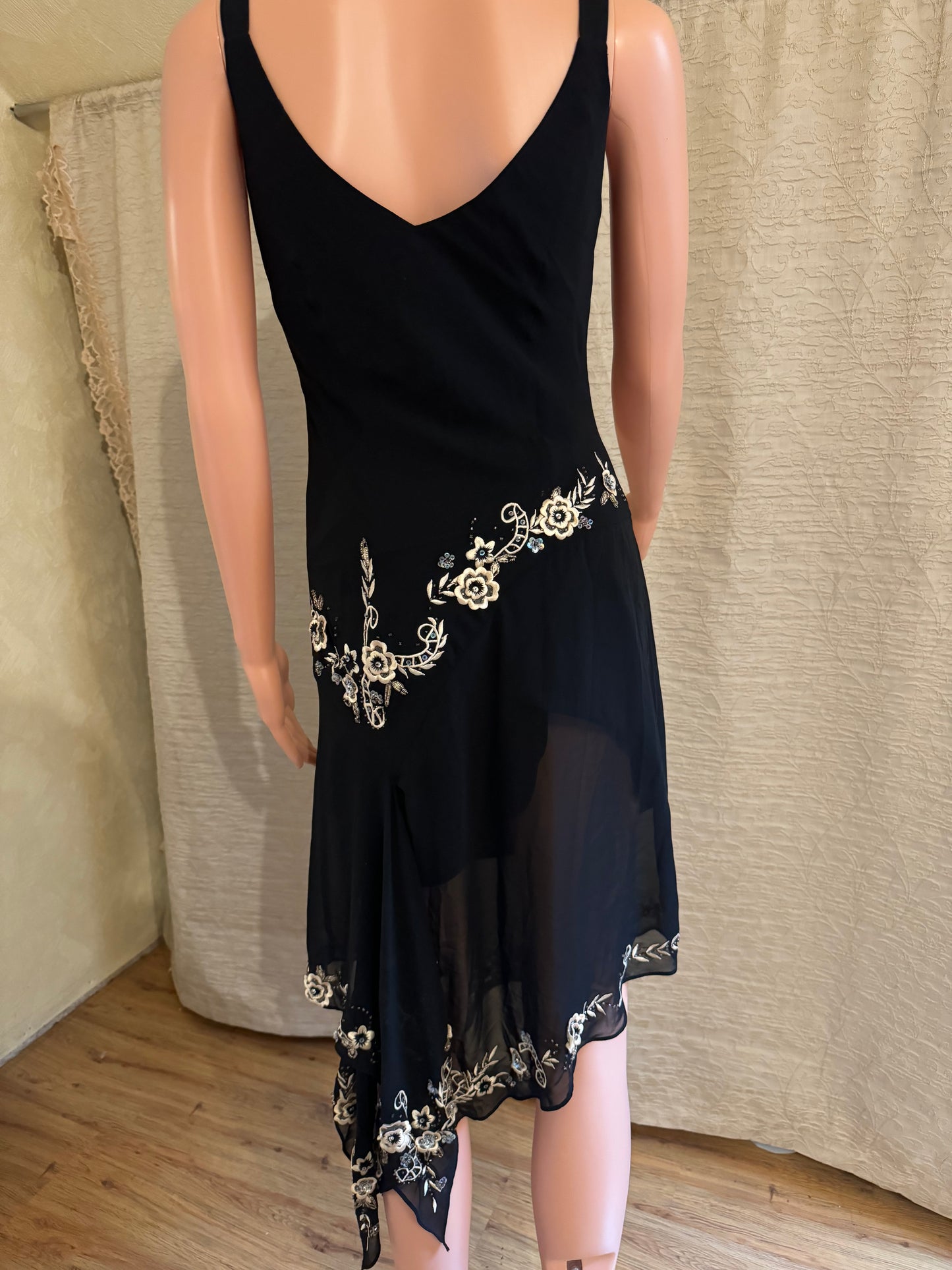 Embroidered Floral Slip Dress