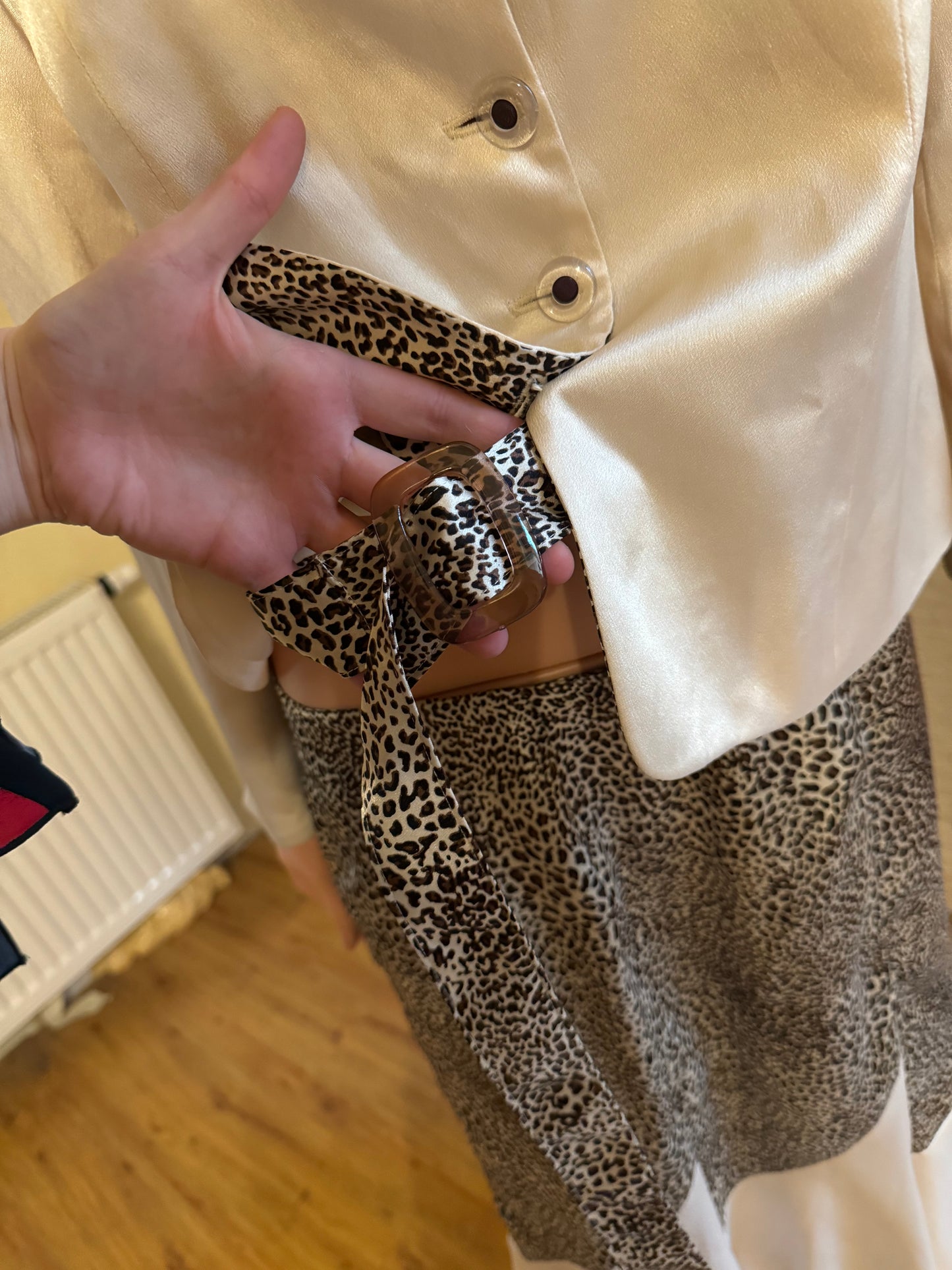 leopard skirt set