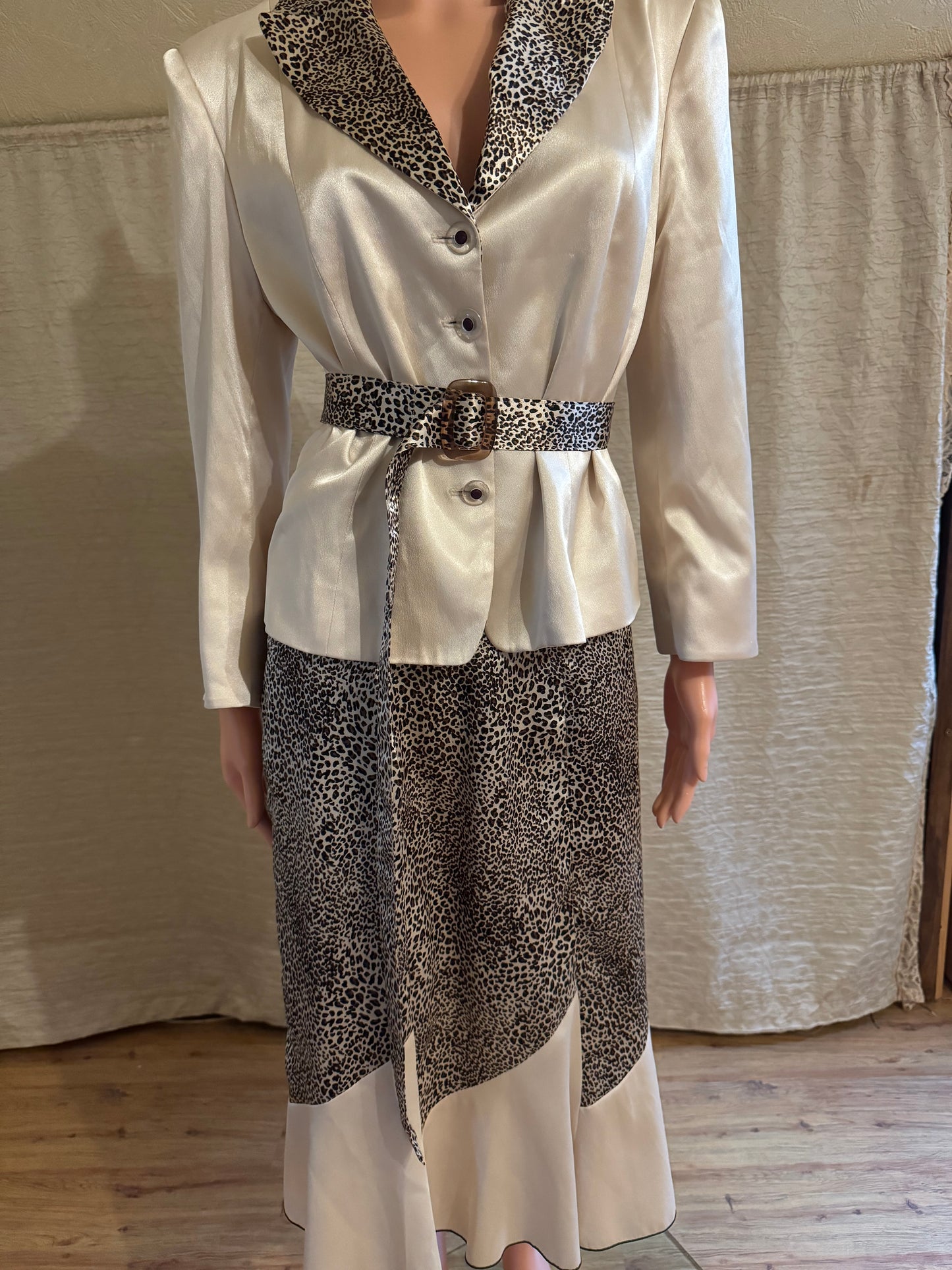 leopard skirt set
