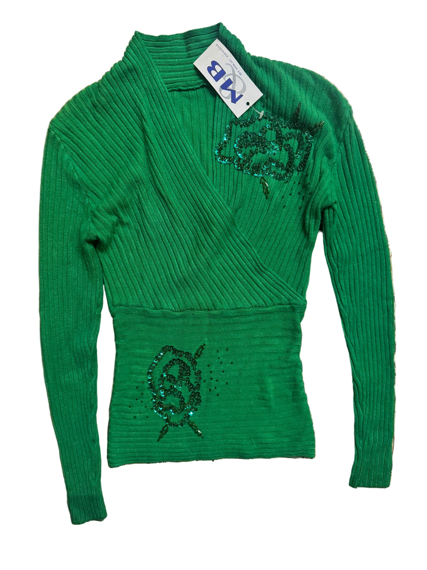 green top embroidered