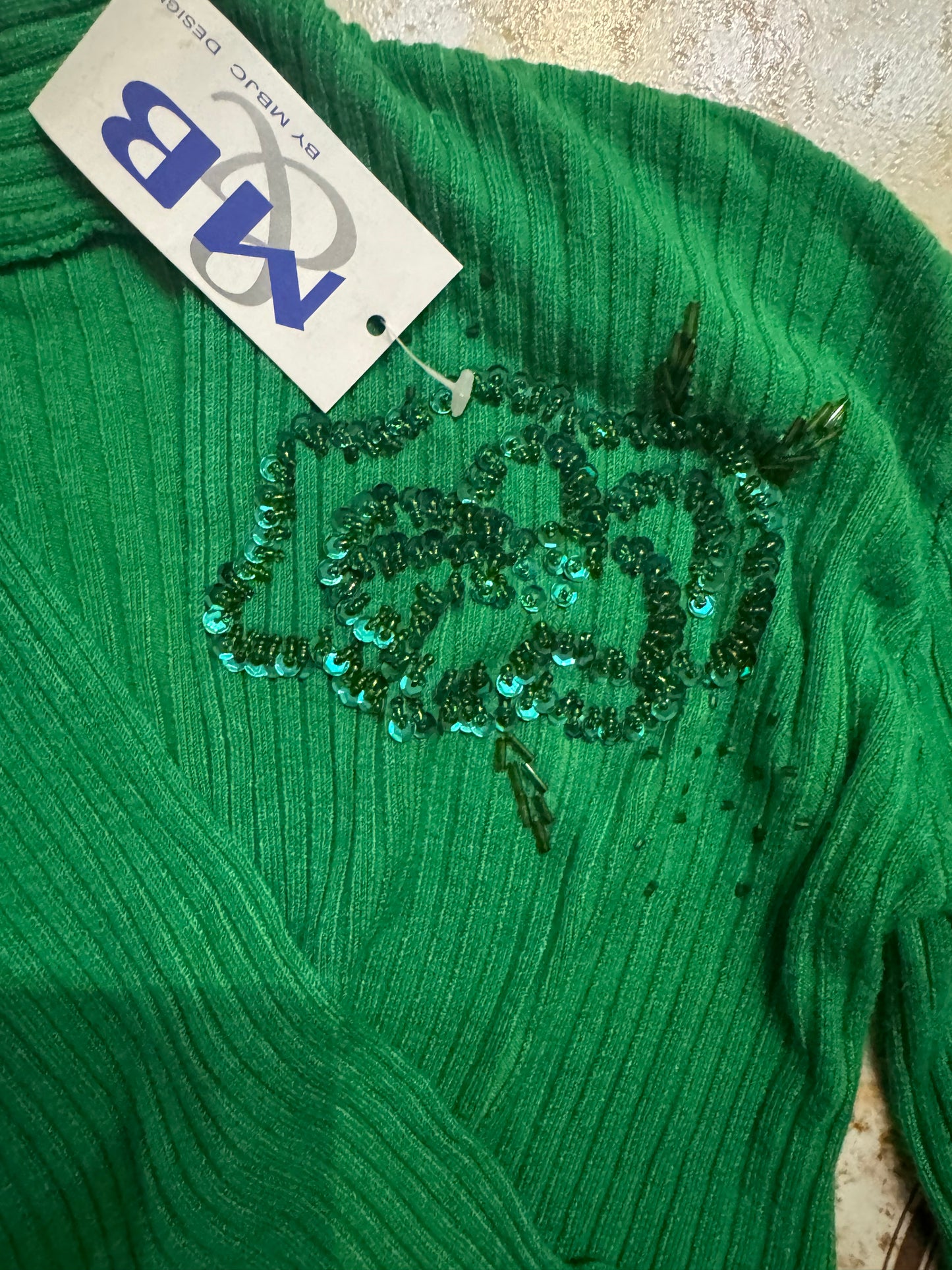 green top embroidered