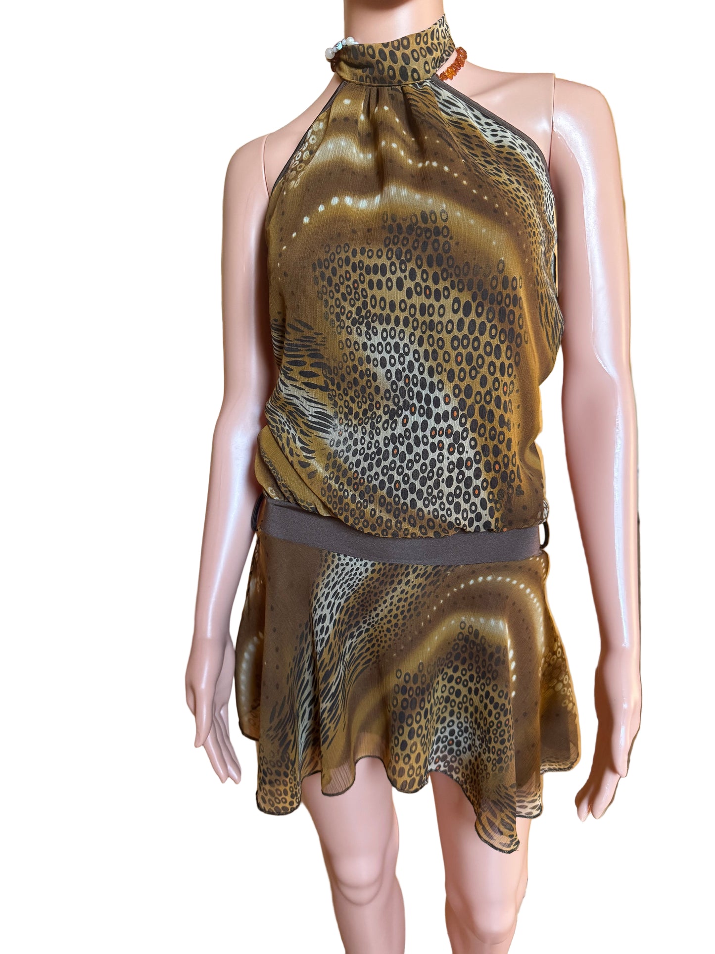 Animal print beach dress