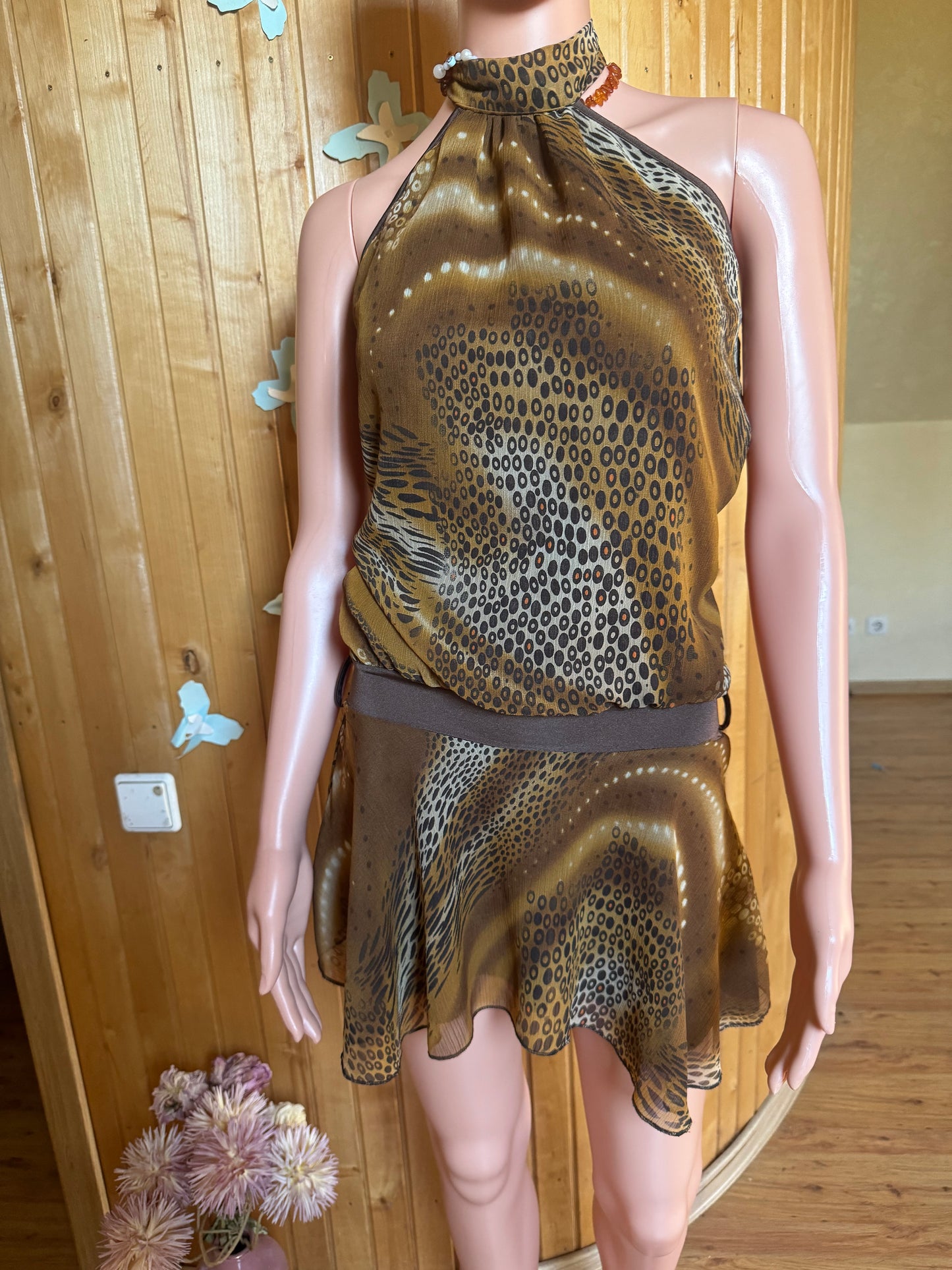 Animal print beach dress