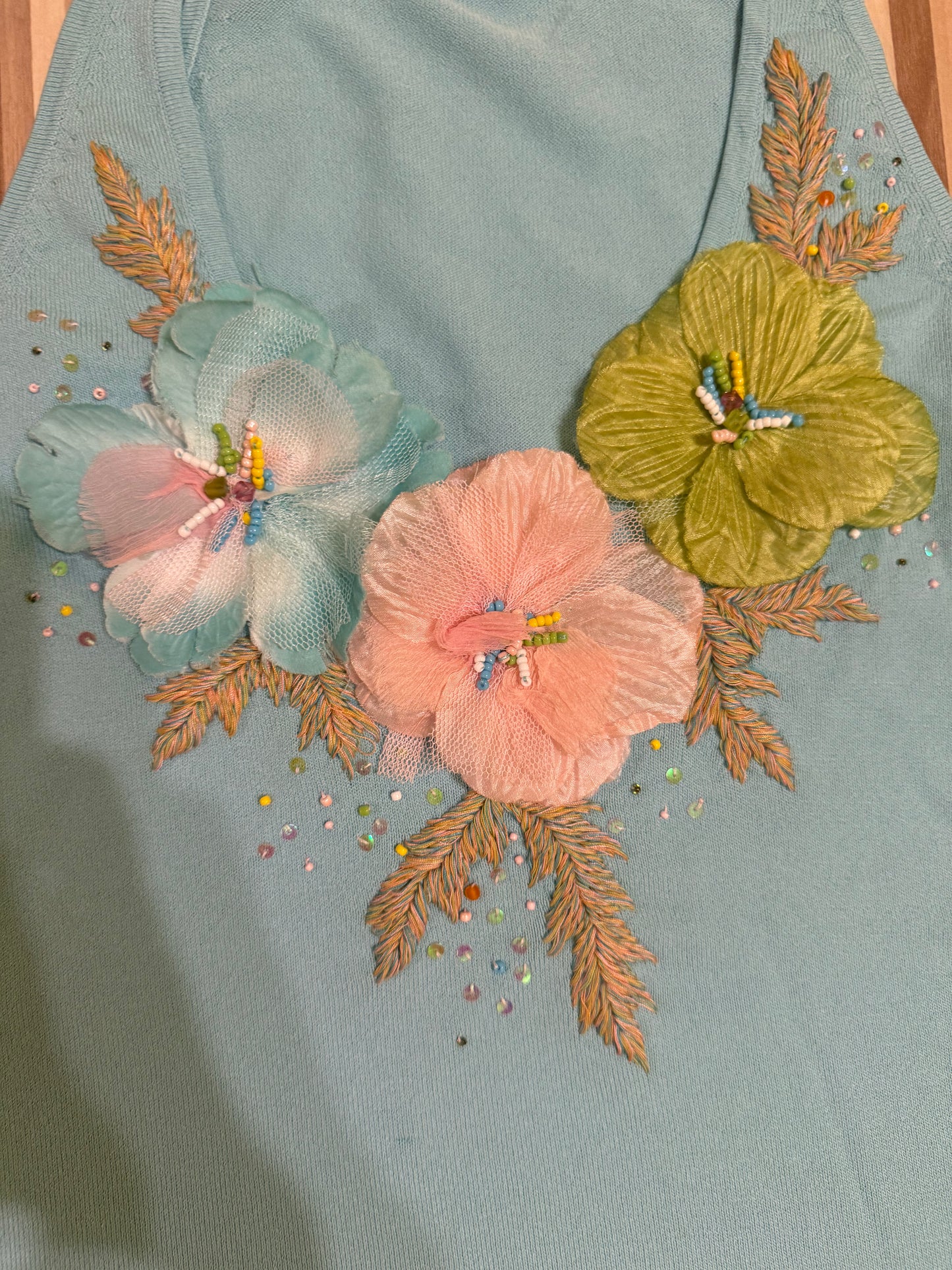 vintage beaded top