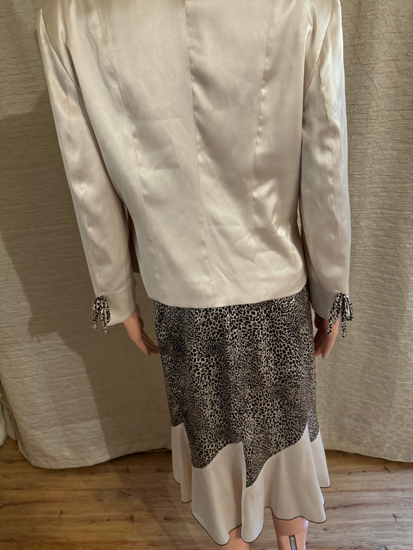 leopard skirt set