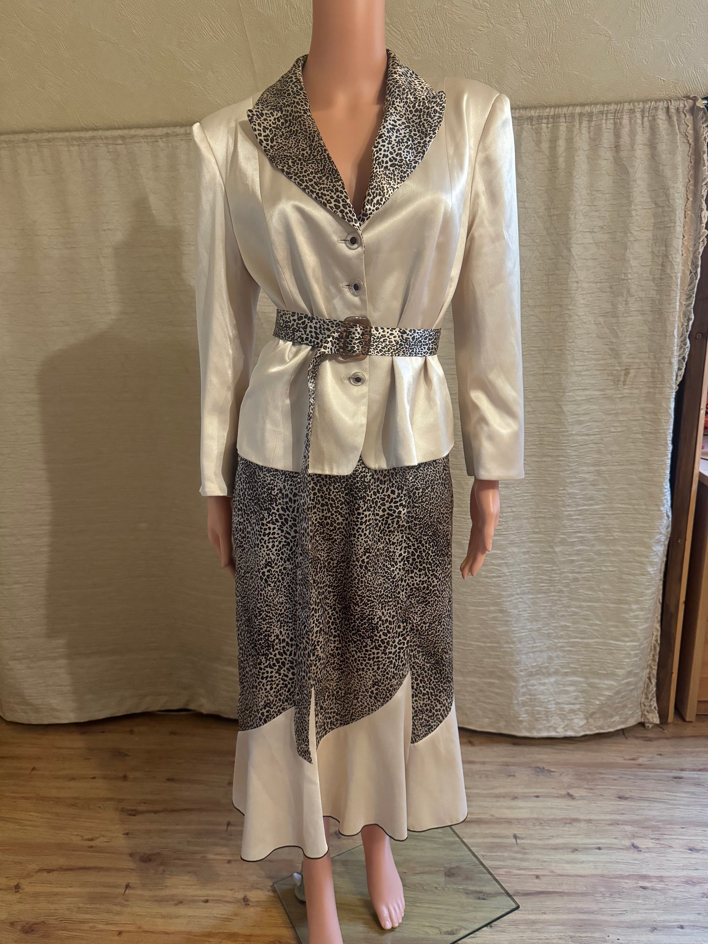 leopard skirt set