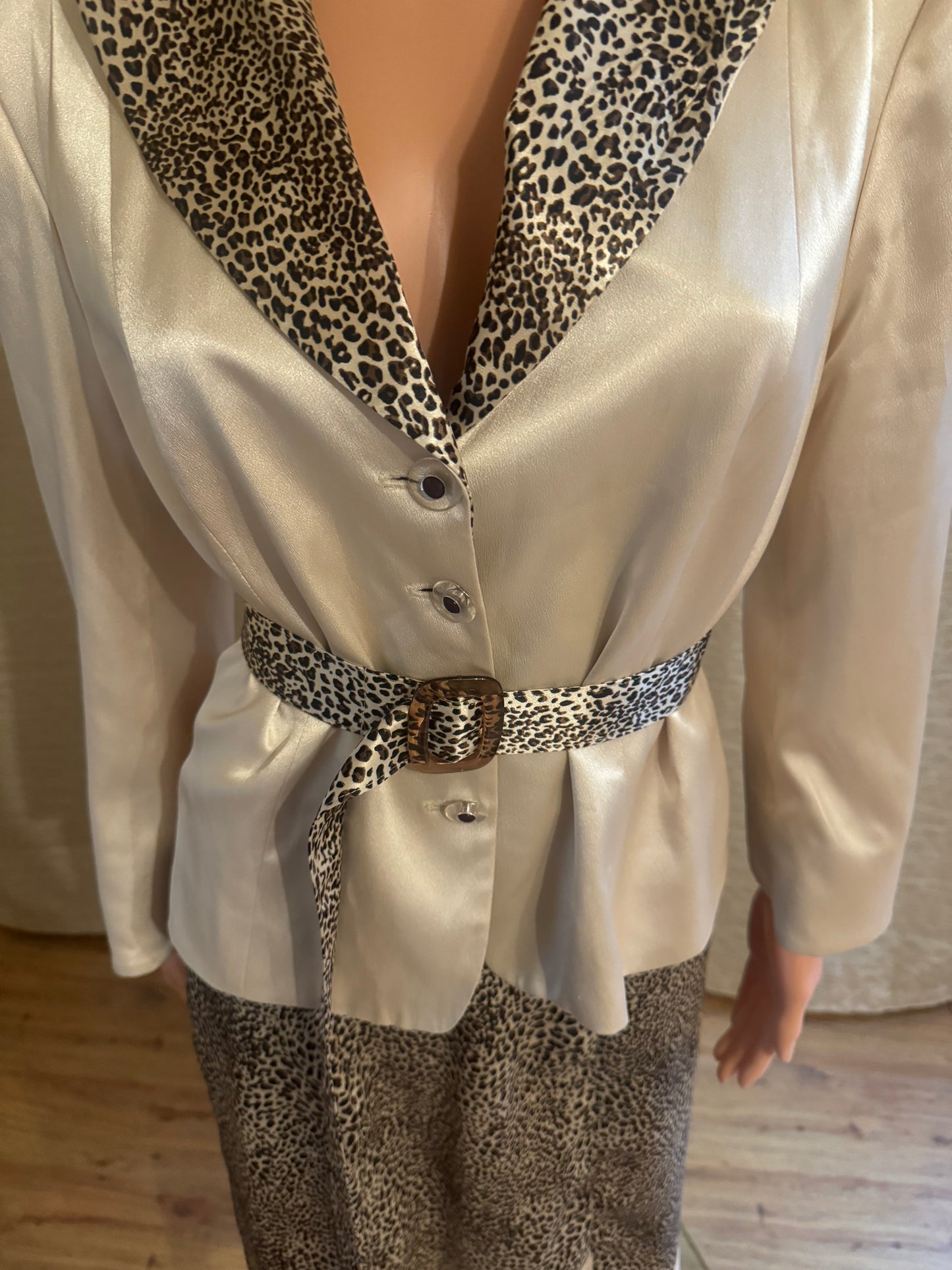 leopard skirt set