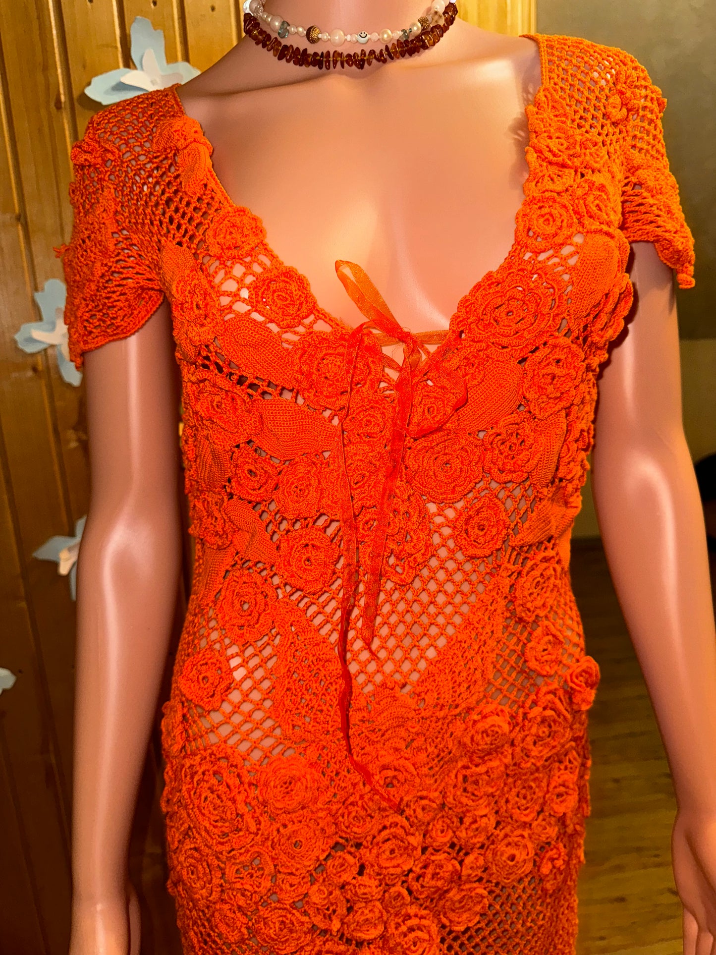 crochet by hand beach dress
