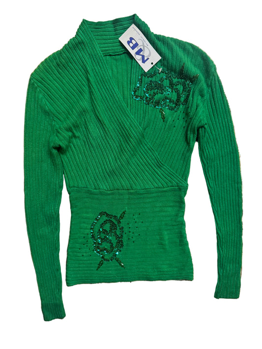 green top embroidered