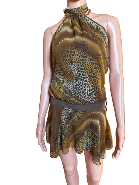 Animal print beach dress