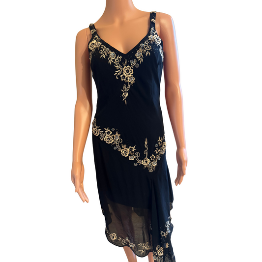 Embroidered Floral Slip Dress