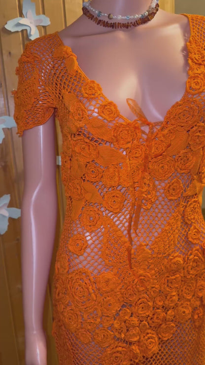 crochet by hand beach dress